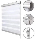 Rollo Doppelrollo SolDecor DK9, 120x220cm, Wei&szlig; &ndash; Klemmfix ohne Bohren, Sol Royal,