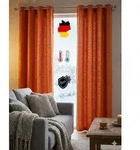 Wirth Vorhang Trondheim B (1 St), &Ouml;sen, blickdicht, Chenille orange 172 cm x 225 cm