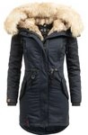 Navahoo Wintermantel Bombii stylischer Damen Winterparka mit Kunstfell-Kapuze