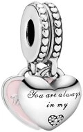 Pandora Charm Herz 792072EN40, Anh&auml;nger Mutter & Tochter Silber silberfarben