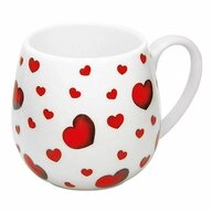 K&ouml;nitz Becher Little Hearts Kuschelbecher 420 ml, Porzellan