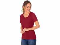 Trigema T-Shirt TRIGEMA T-Shirt aus Biobaumwolle (1-tlg), rot
