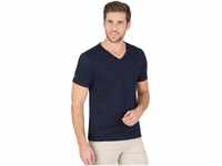 Trigema T-Shirt TRIGEMA V-Shirt aus 100% Bio-Baumwolle (kbA) (1-tlg), blau