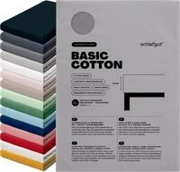Schlafgut Spannbettlaken Basic Cotton Bettlaken, 160 g/m&sup2;, 100% Baumwolle,