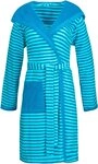 Esprit Damenbademantel Striped Hoody, ideal f&uuml;r Sauna & Spa, Hotelbademantel,