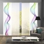 HOME WOHNIDEEN Schiebegardine ALBERTA (4 St), Klettband, blickdicht, HxB: 245x60,