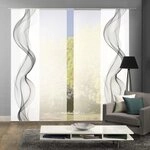 HOME WOHNIDEEN Schiebegardine ALBERTA (4 St), Klettband, blickdicht, HxB: 245x60,