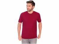 Trigema T-Shirt TRIGEMA T-Shirt aus 100% Biobaumwolle (1-tlg), rot