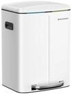 SONGMICS M&uuml;lleimer K&uuml;che, 2 x 20 L, M&uuml;lltrennsystem 2 F&auml;cher, Treteimer,