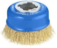 BOSCH Schleifaufsatz Topfb&uuml;rste X-LOCK Clean for Metal, 75 mm, 0.3 mm, gewellte