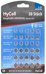 HyCell Alkaline Knopfzellen Set AG1, AG3, AG4, AG10, AG12, AG13, 30 Stück...