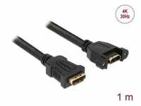 Delock Kabel HDMI-A Buchse > HDMI-A Buchse zum Einbau 4K 30 Hz, 1 m...