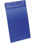 DURABLE F&auml;chermappe Kennzeichnungstasche mit Drahtb&uuml;gel A4 blau VE=50 St&uuml;ck