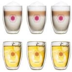 Creano Teeglas 6er-Set Thermoglas &ldquo;Blume des Lebens&rdquo;, 2-tlg., Borosilikatglas,
