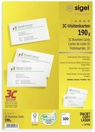 Sigel Visitenkarten Visitenkarten 3C glatter Schnitt rundum 190 g/qm hochwei&szlig;...