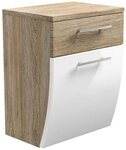 Magnolia Home Badm&ouml;bel-Set Unterschrank Salona 40 cm Eiche/Weiss hochglanz,