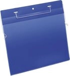DURABLE F&auml;chermappe kennzeichnungstasche mit Drahtb&uuml;gel A4 quer blau VE=50...