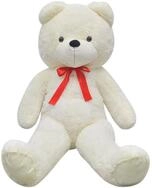 vidaXL Pl&uuml;schfigur, Teddyb&auml;r Kuscheltier Pl&uuml;sch Wei&szlig; 242 cm