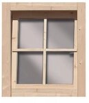 Karibu Fenster Gartenhaus Fenster Echtglas Dreh-/Kippfenster Naturbelassen, (1
