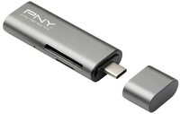 PNY Speicherkartenleser externer USB-C&reg; Speicherkartenleser R-TC-UA-3N1E01-RB,...