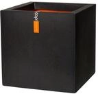 aplanta Blumentopf Pflanzk&uuml;bel quadratisch Smooth schwarz, 30x30x30 cm