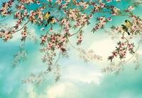 Komar Fototapete Sakura - Gr&ouml;&szlig;e 368 x 254 cm, glatt, bedruckt, Wohnzimmer,