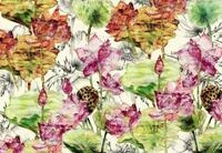 Komar Vliestapete Vlies - Lotus - Gr&ouml;&szlig;e 368 x 248 cm, glatt, bedruckt, Wohnzimmer,