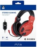nacon PS4 Stereo-Headset V3 [Offizielle Playstation Lizenz] red Gaming-Headset