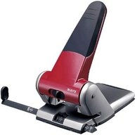 LEITZ Locher Registraturlocher 65 Blatt Stanzleistung mit Anschlagschiene rot