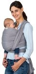 Amazonas Babytrage Carry Sling Grey (100% Baumwolle, Kreuzk&ouml;per-Webart f&uuml;r optimale
