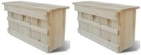 vidaXL Vogelhaus Spatzenhaus 2 Stk. Holz 44 x 15,5 x 21,5 cm
