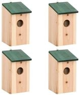 vidaXL Vogelhaus Vogelh&auml;user 4 Stk. Holz 12x12x22 cm