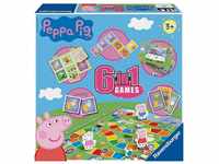 Peppa Pig Spiel, Brettspiel Spiele Box 6 in 1 Peppa Wutz Peppa Pig Ravensburger