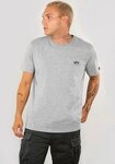 Alpha Industries Rundhalsshirt BASIC T SMALL LOGO Baumwolle, regular fit