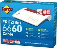 Fritz! FRITZ!Box 6660 Cable mit Modem In&shy;te&shy;grier&shy;tes Modem WLAN-Router