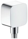 hansgrohe Wandanschlussbogen FixFit, Wandanschluss mit R&uuml;ckflussverhinderer -...