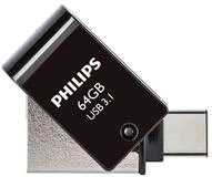 Philips 2 in 1 OTG 64GB USB 3.1 + USB C Midnight Black USB-Stick