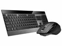 Rapoo 9900M Tastatur- und Maus-Set, Bluetooth, flaches Design, deutsches Layout,