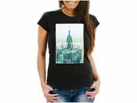 Neverless Print-Shirt Damen T-Shirt New York Skyline Foto Print Slim Fit...