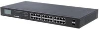 Intellinet 24-Port Gigabit Ethernet PoE+ Switch with 2 SFP Ports, LCD Display,...