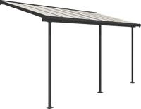 Palram - Canopia Terrassendach Sierra, BxT: 447x230 cm, Bedachung Dachplatten, grau,