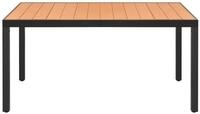 vidaXL Gartentisch, Garten-Esstisch WPC Aluminium 150 x 90 x 74 cm Braun