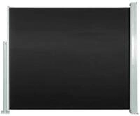 vidaXL Markise Ausziehbare Seitenmarkise 120x300 cm Schwarz