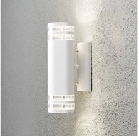 KONSTSMIDE Au&szlig;en-Wandleuchte 2-flammig, Aluminium, wei&szlig;, IP44,...