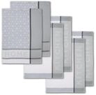 Dyckhoff Geschirrtuch HOME / KITCHEN, Ma&szlig;e je Tuch ca. 50x70 cm, (Set, 6-tlg),...