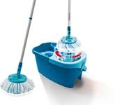 Leifheit Wischmopp Set CLEAN TWIST Disc Mop Ergo, (4-St), Drill-Stiel-Mechanik,...