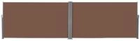 vidaXL Seitenmarkise 160 x 600 cm Ausziehbare Seitenmarkise 160x600 cm Braun