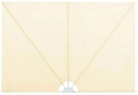 vidaXL Seitenmarkise 400 x 200 cm Faltbarer Terrassen-Seitenf&auml;cher Creme...