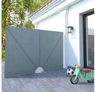 vidaXL Markise vidaXL Faltbarer Terrassen-Seitenf&auml;cher Grau 240 &times; 160 cm