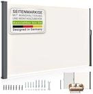 Juskys Seitenmarkise Dubai Sonnen- & Sichtschutz, ausziehbar bis 3 m,...